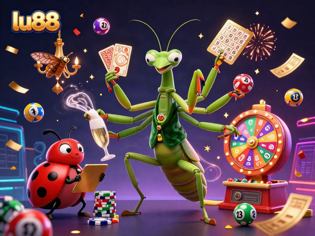 Experience excitement with lu88’s vibrant casino scene featuring card games and colorful elements.