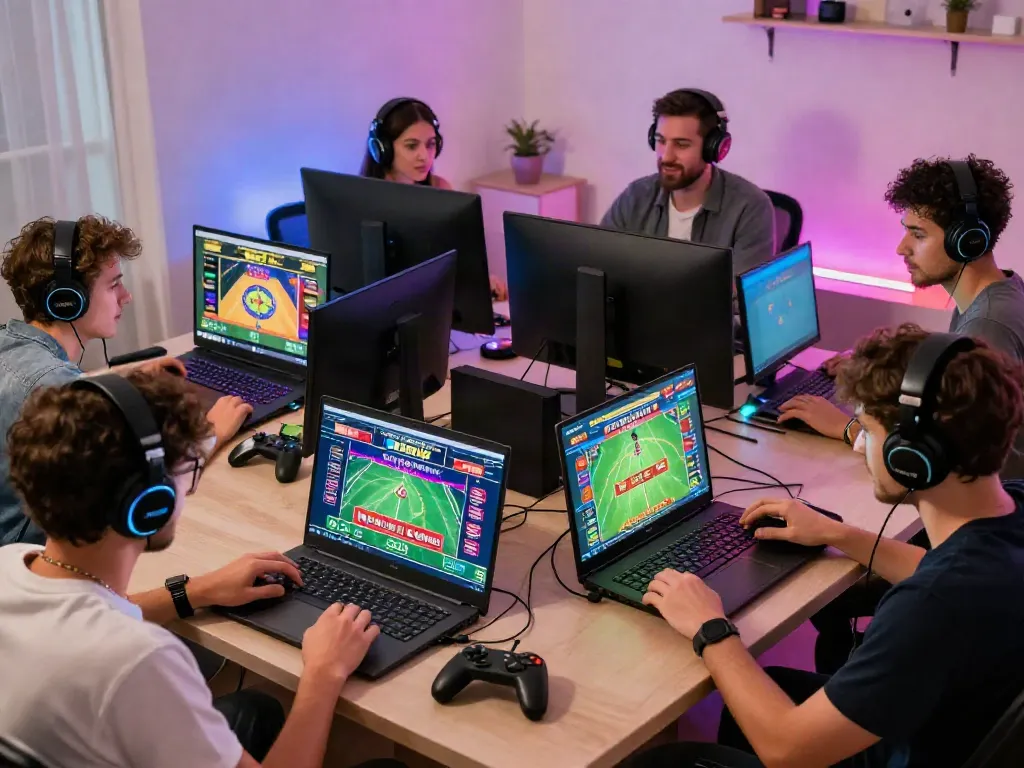 Engaged players on DEBET online gaming platform enjoying diverse games.