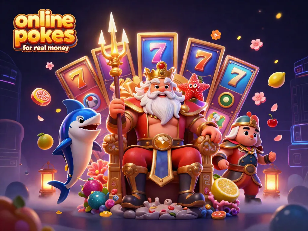 Experience the thrill of online pokies for real money with Neptune and vibrant game elements.