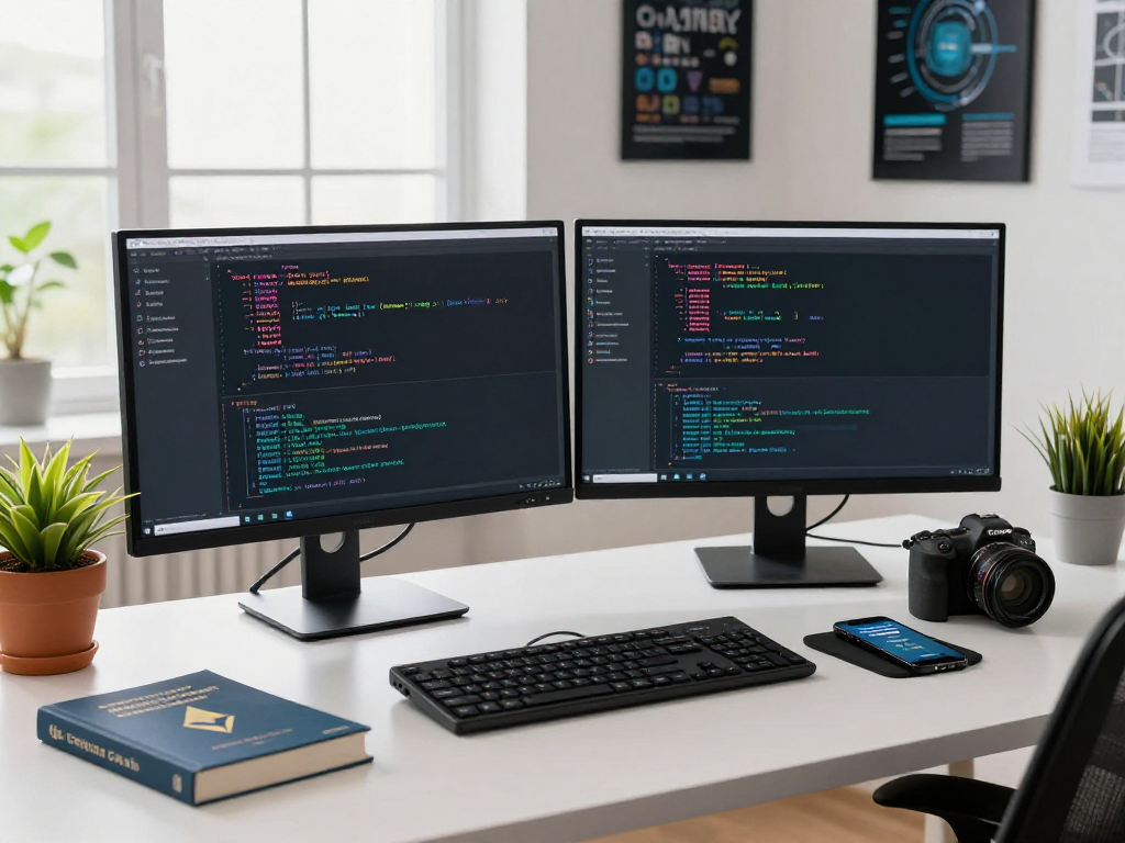 Tornado Cash privacy workspace with developer coding zero-knowledge proofs and modern tech elements.