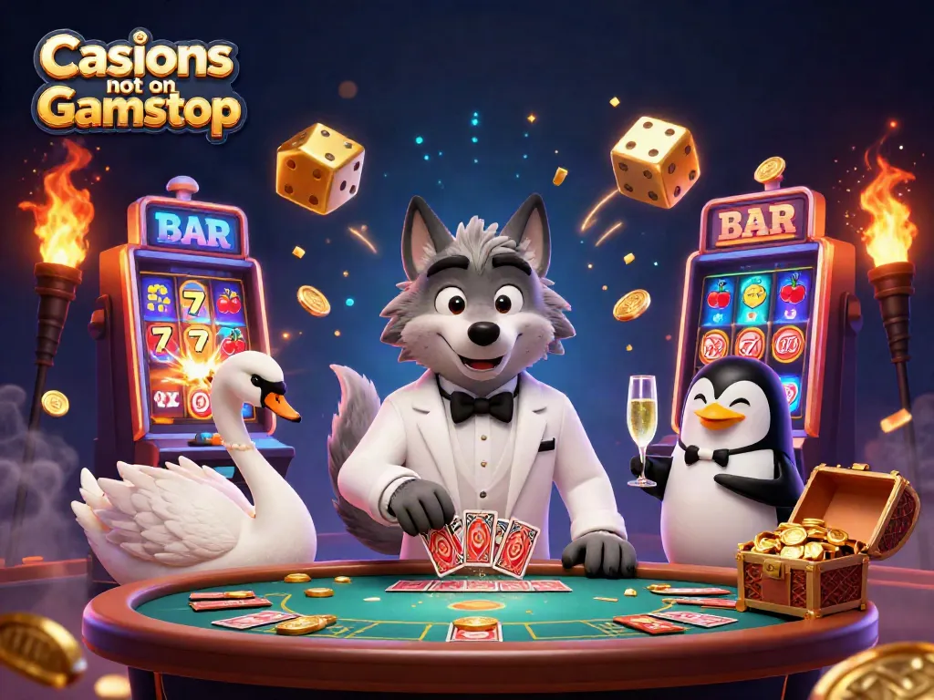 Experience the thrill of Casinos not on Gamstop with vibrant 3D characters and gaming elements.